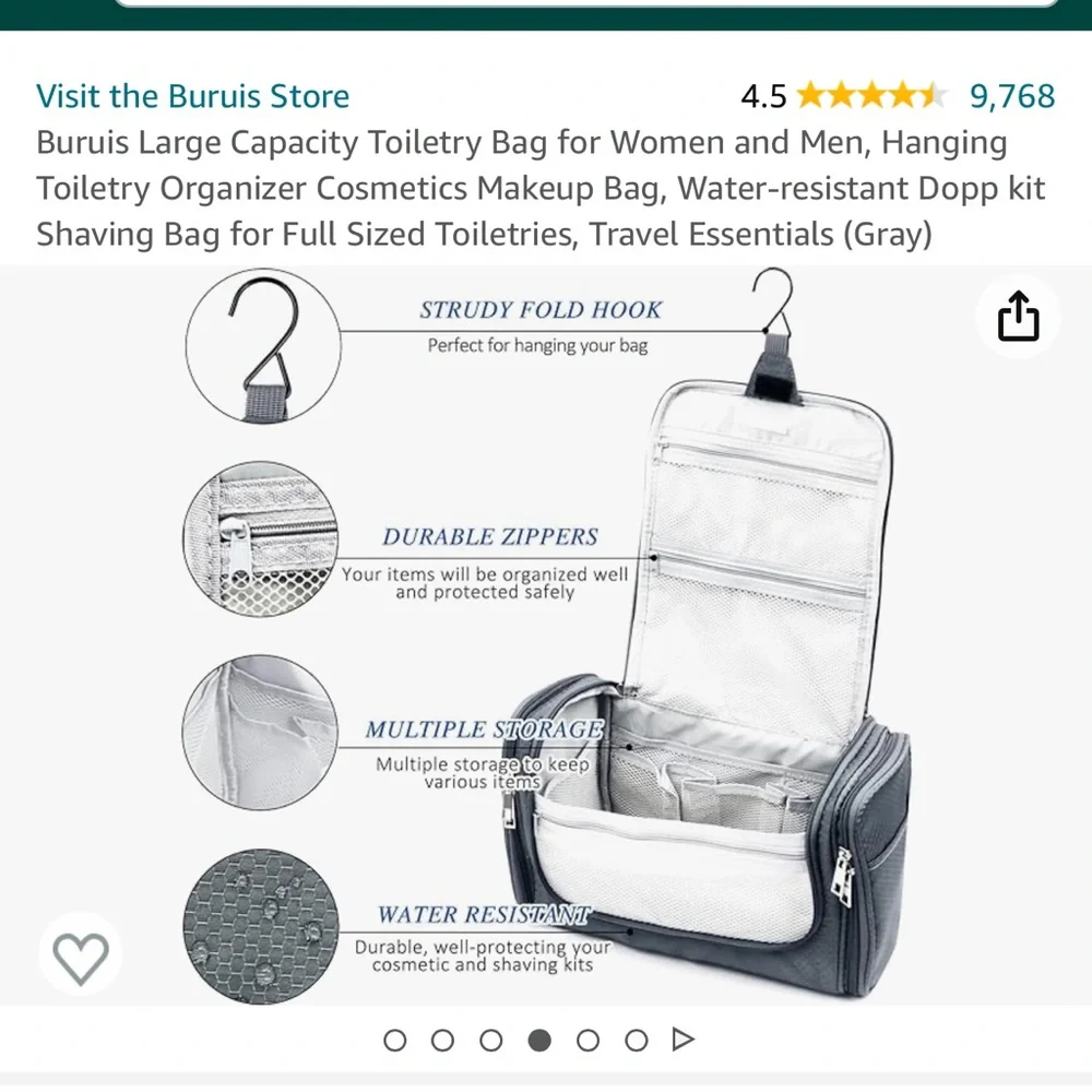 Hanging Toiletry Travel Case